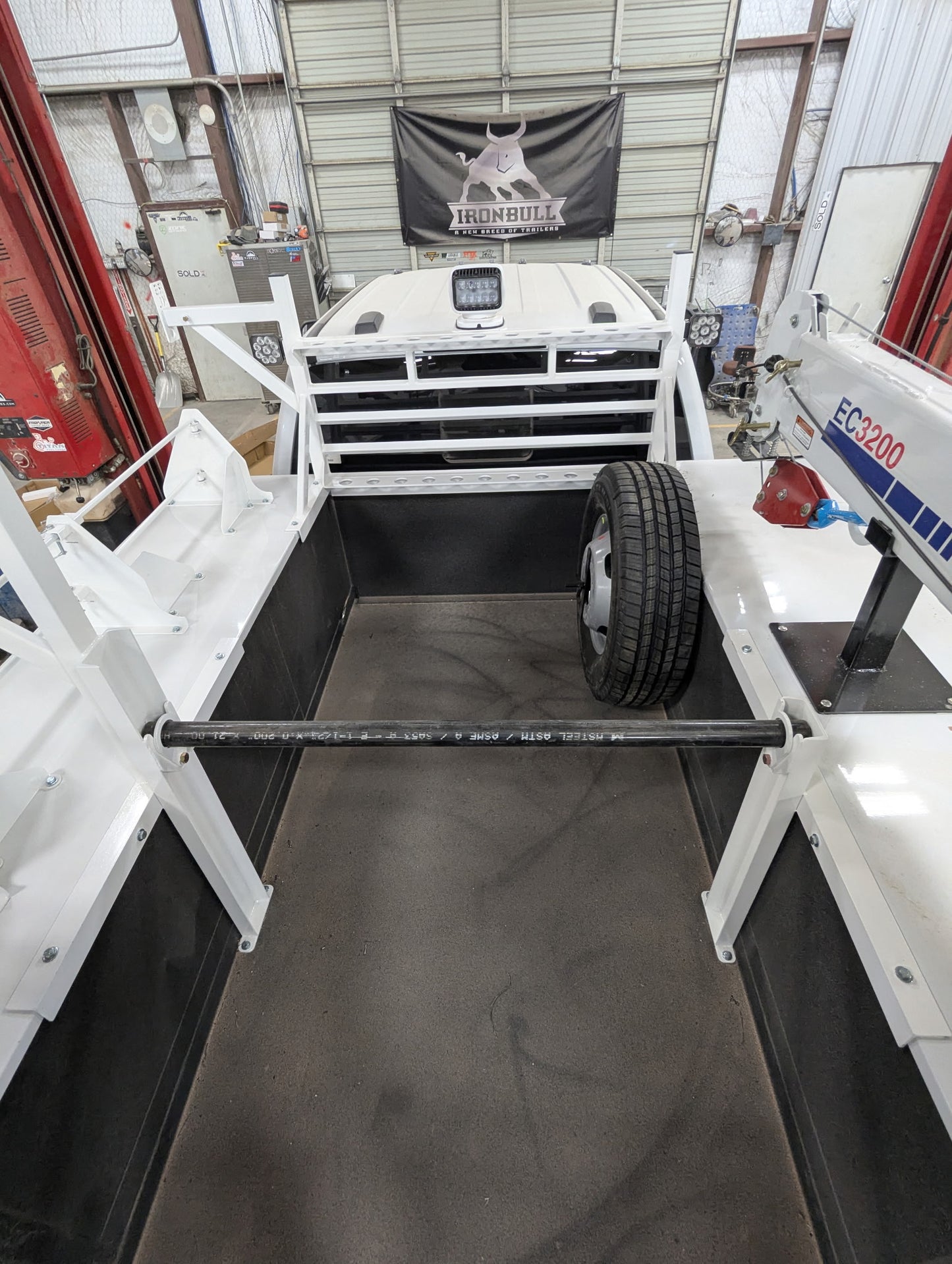 Utility Bed Large Spool w/Ladder Rack